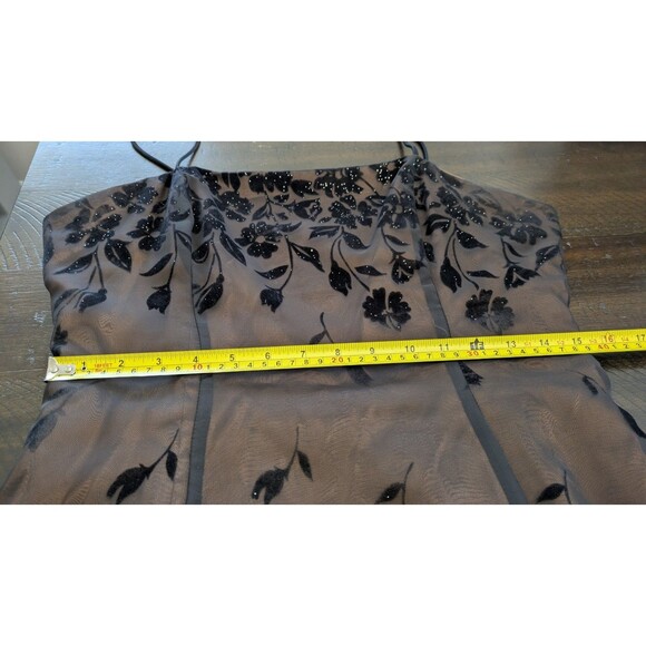 Vintage Y2K Morgan Co Prom Dress Maxi Gown 13/14 Whimsigoth Dark Romantic 90s - Picture 10 of 11